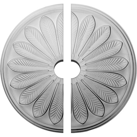 Ekena Millwork Brontes Ceiling Medallion, Two Piece (Fits Canopies up to 3 5/8"), 25 1/2"OD x 3 1/2"ID x 5 1/2"P CM25BR2-03500
